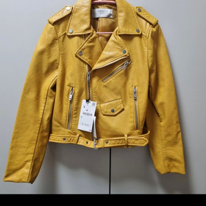 자라(ZARA ) 라이더 자켓 옐로우 S 새상품