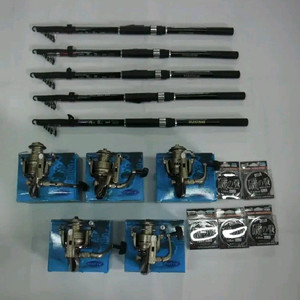 (택포)카본원투낚시대3.6m 5대+5000번릴5대+릴줄