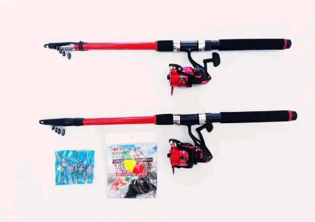 원투릴낚시대3.4m 2대+릴2대+묶음추,원투찌채비 이미지