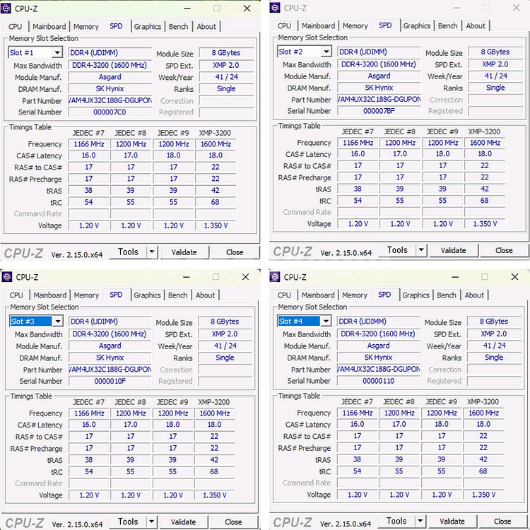 DDR4 3200 램 32GB (8GBx4) 팝니다.--5