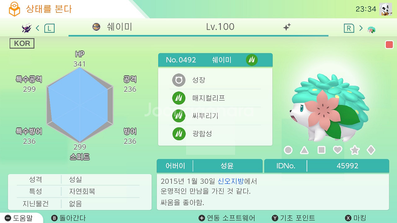 이로치 쉐이미 포켓몬스터 환상의포켓몬--0