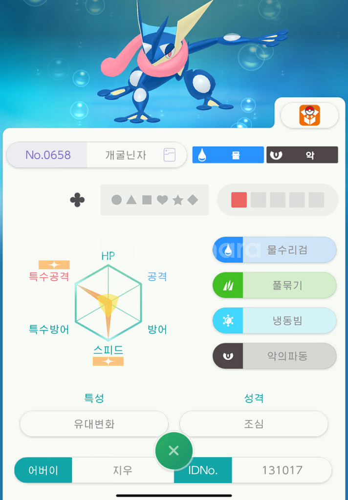포켓몬스터 포켓몬 지우개굴닌자 스칼렛 바이올렛--1