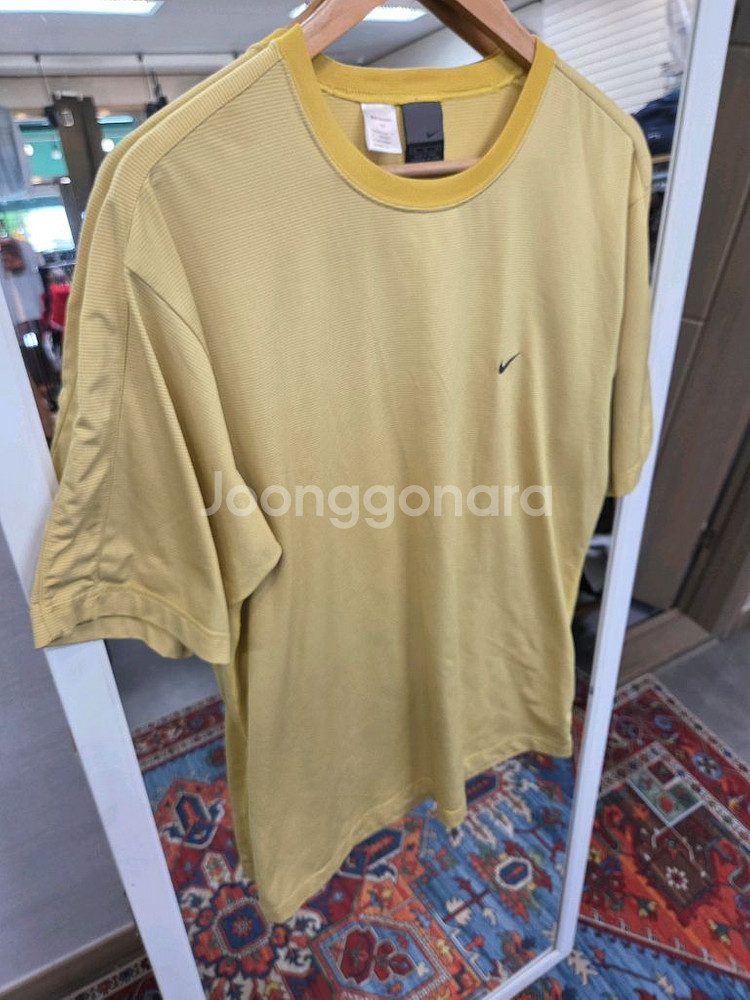 나이키 올드스쿨 스몰스우시 스트라이프 기능성 반팔 xl--5