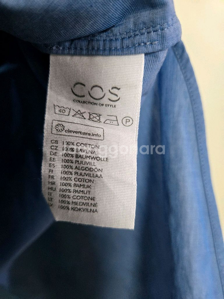 COS 블루 튜닉 셔츠 42사이즈--5