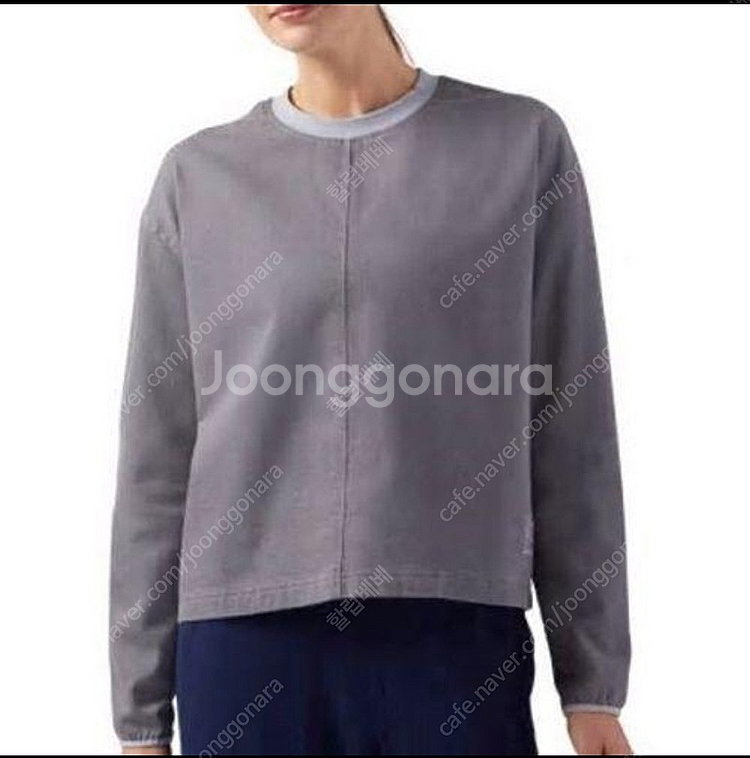 새상품 리복 여성 뒷트임 스웨트 긴팔 셔츠--0