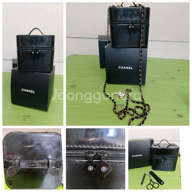 샤넬 정품 깜봉 지퍼라운드 장지갑 가방--9