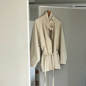브론즈 BRONZE 하프 바바리 자켓 벨트 숏 트렌치