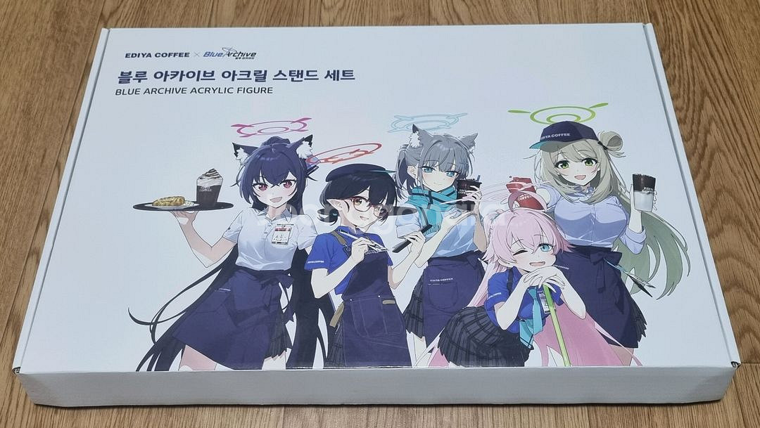 블루아카이브 이디야 콜라보 아크릴 스탠드 + 덤--0