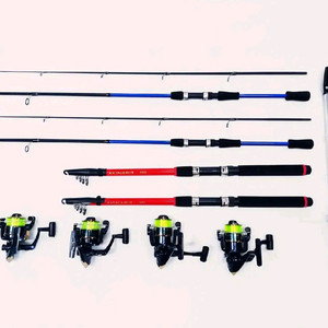 루어낚시대2대+원투대3.4m2대+릴4대+삼각받침대