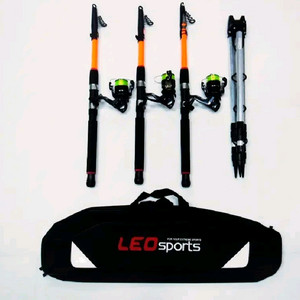 낚시가방+원투낚시대3.4m 3대+릴3대+삼각받침대