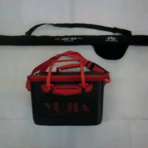 (택포)간편스판낚시대가방+하드밑밥통겸살림통40cm