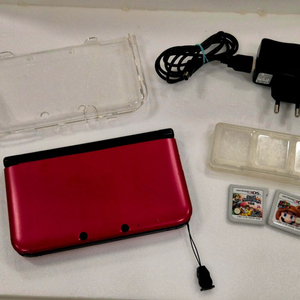 닌텐도 3ds xl 레드(충전기,투명케이스,칩2개)