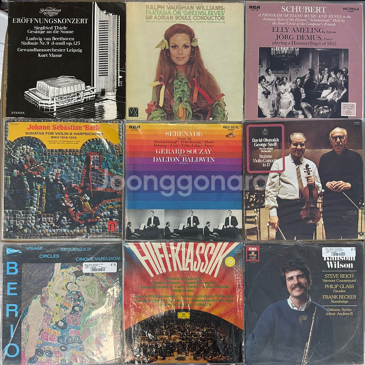 클래식 LP 바이닐 29개 바흐 베토벤 브람스 등--0