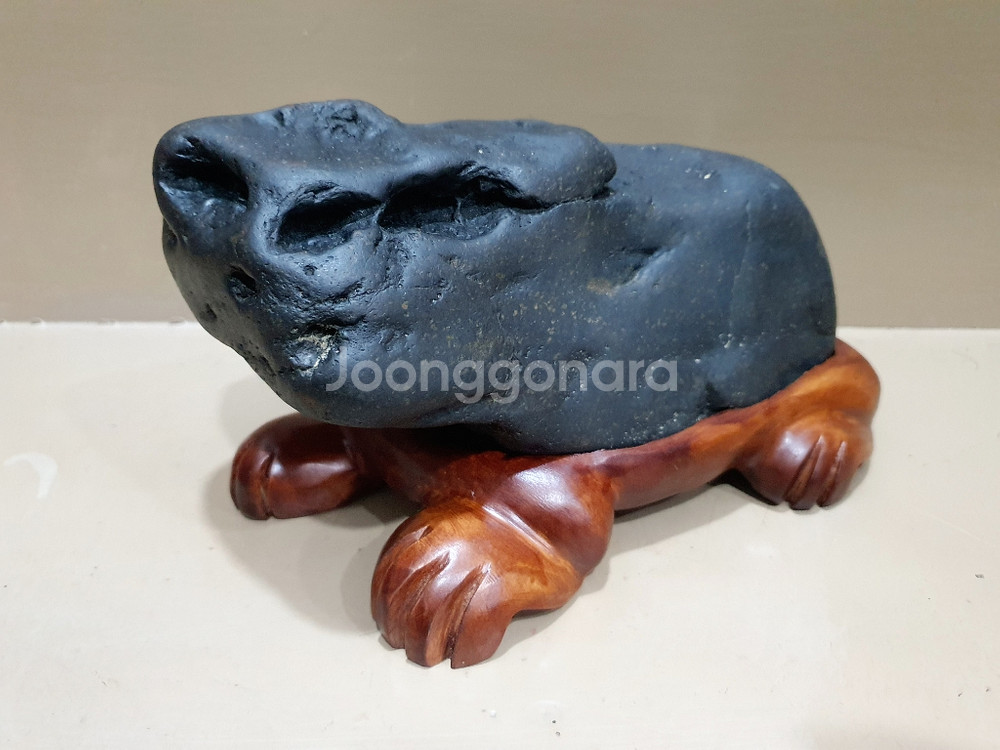 수석 돌 물형석 해태상 좌대 수집--0