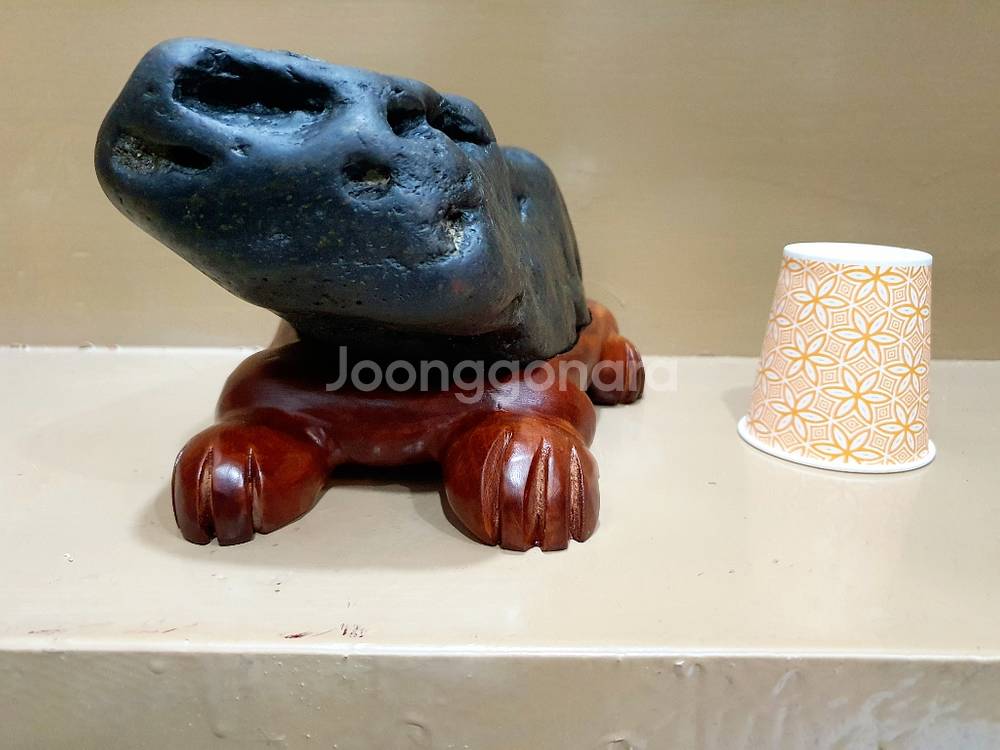 수석 돌 물형석 해태상 좌대 수집--3