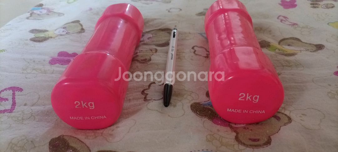 덤벨 2kg 핑크 아령 (2개 일괄) dumbell--1