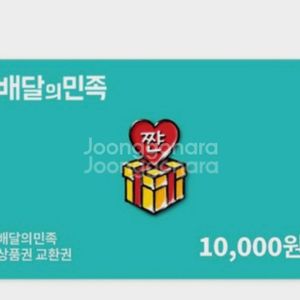 배달의민족 배민 1만원권 9500