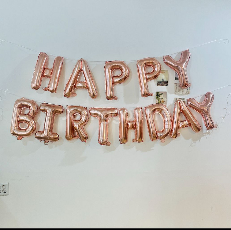 생일 호일풍선 로즈골드 160개 일괄 팝니다--0