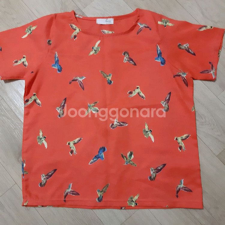 오렌지색 반팔티--1