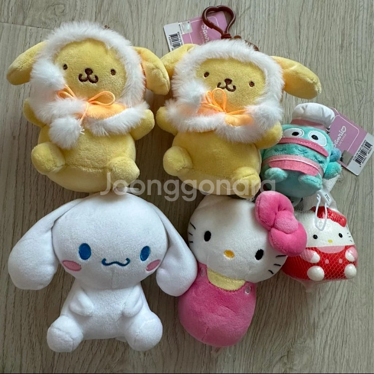 산리오 시나모롤 폼폼푸린 키티 인형 키링--0