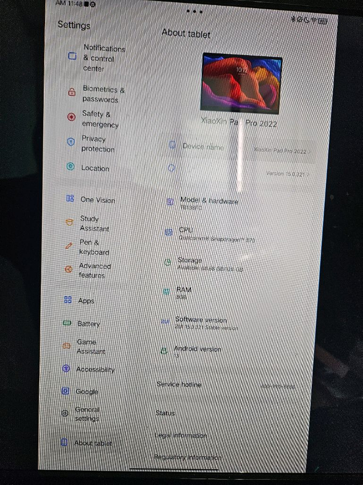 레노버 샤오신 Pad Pro 2022 - 용팡이 부품용--3