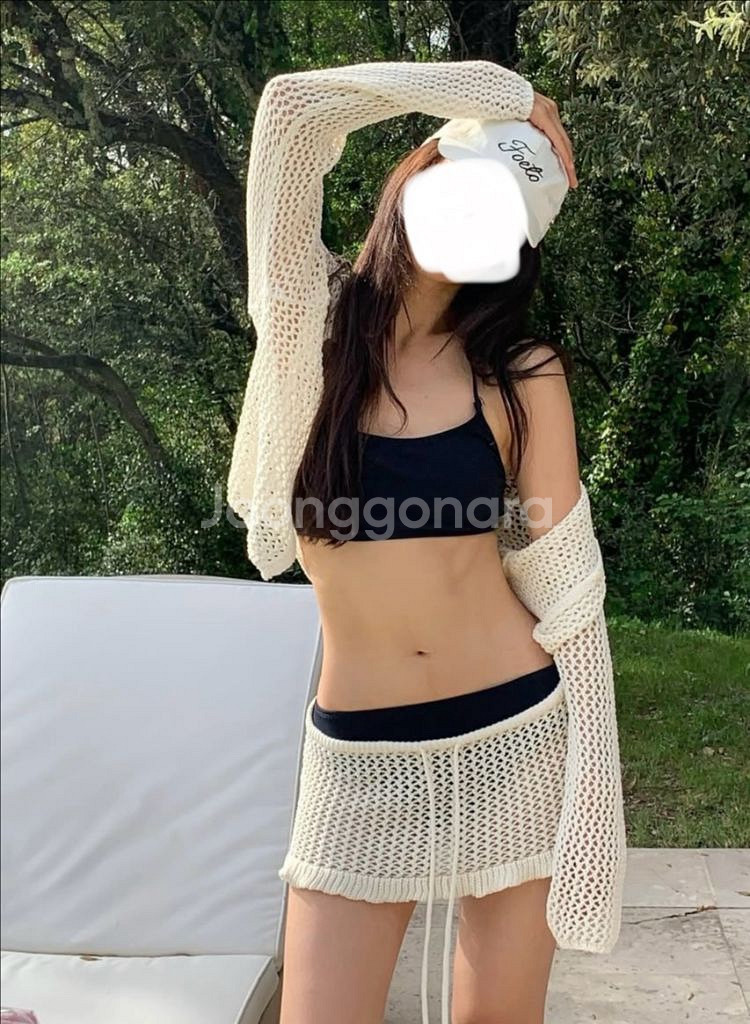 (새상품) 포에토 가디건스커트 세트--2