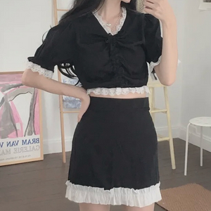 셔링 레이스 투피스