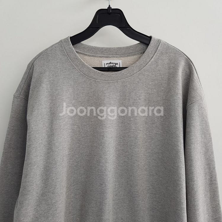 멜란지 마스터 회색맨투맨--1