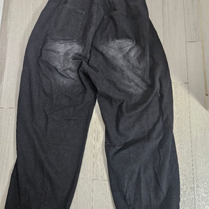 블랙 데님 벌룬 팬츠 L