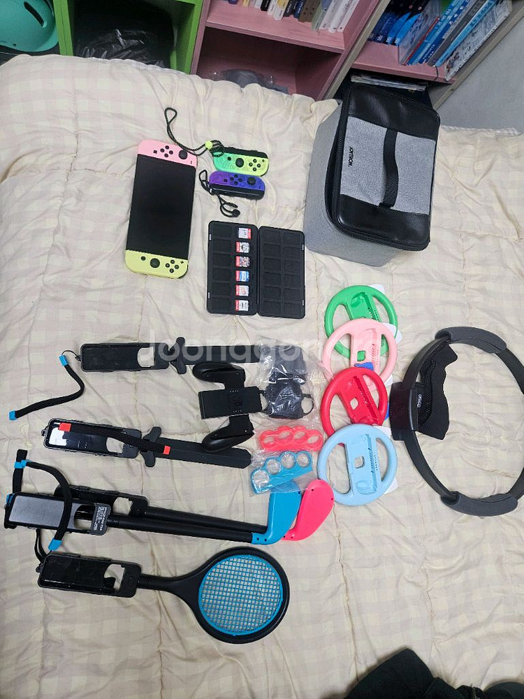 닌텐도 스위치 oled 스플래툰 에디션 + 칩7종--0