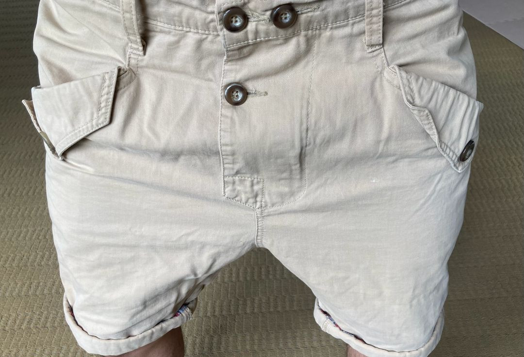 베이지 배기 반바지 34인치--1