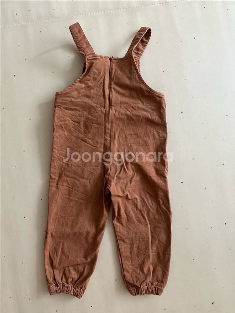 모리몰른 아동 멜빵바지 브라운110 가을 봄--1