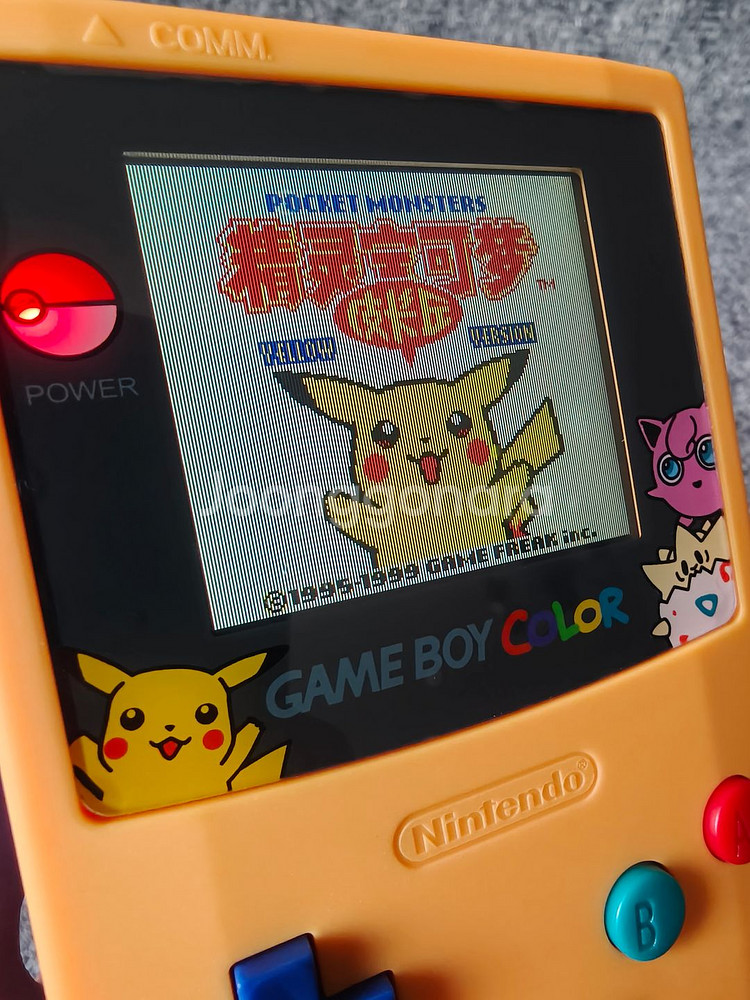 GBC 게임보이 컬러 IPS개조 백라이트 피카추--3
