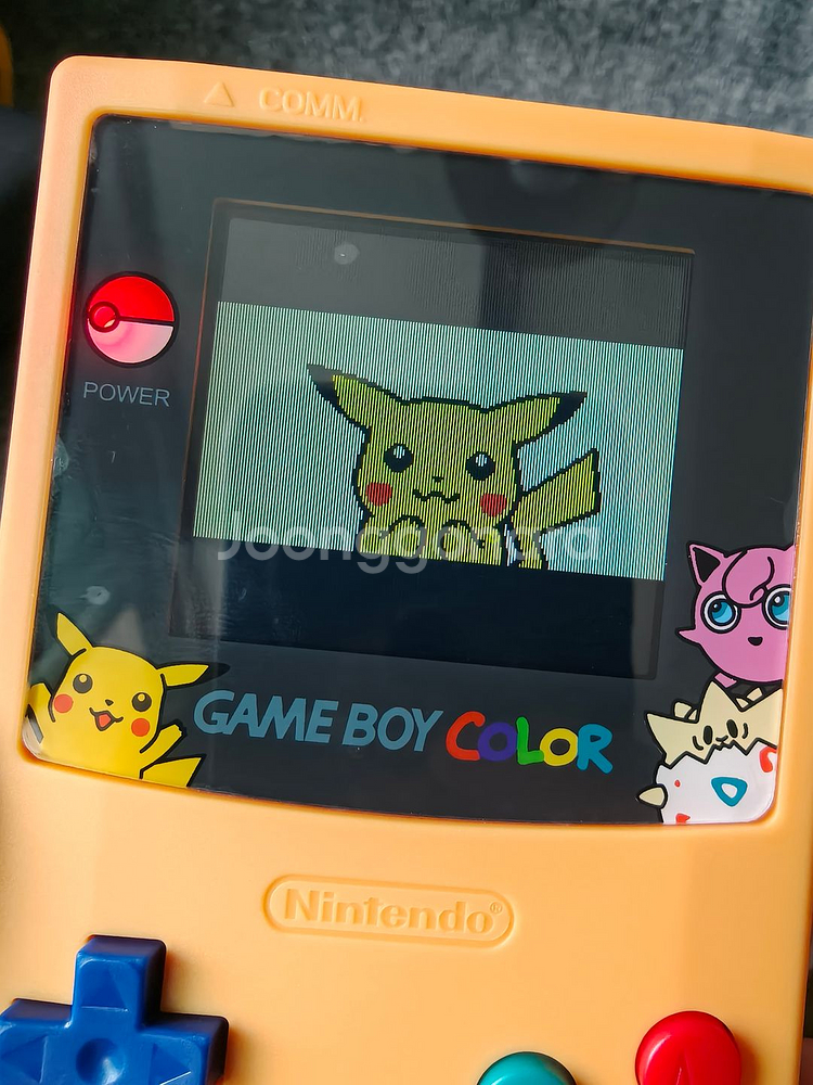 GBC 게임보이 컬러 IPS개조 백라이트 피카추--1