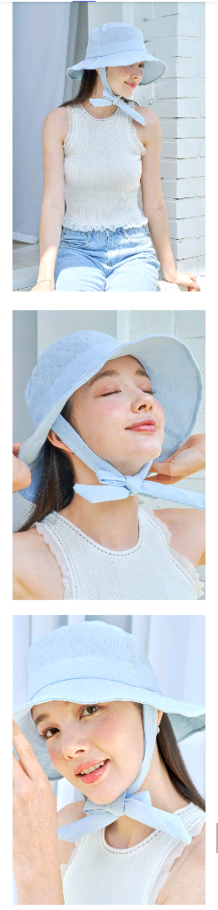 [미사용]앵브록스 스트랩 와이드 버킷햇 모자--1