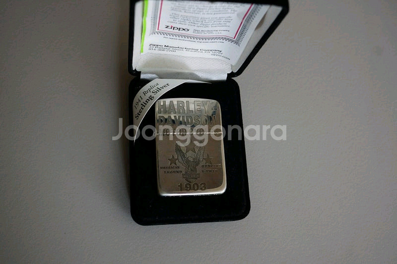 zippo 할리데이비슨 순은지포라이터 한정판--7