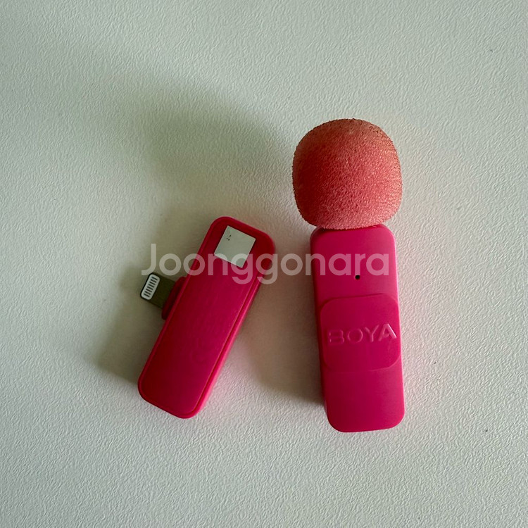 BOYA 핀 마이크 (한정판 핑크)--0