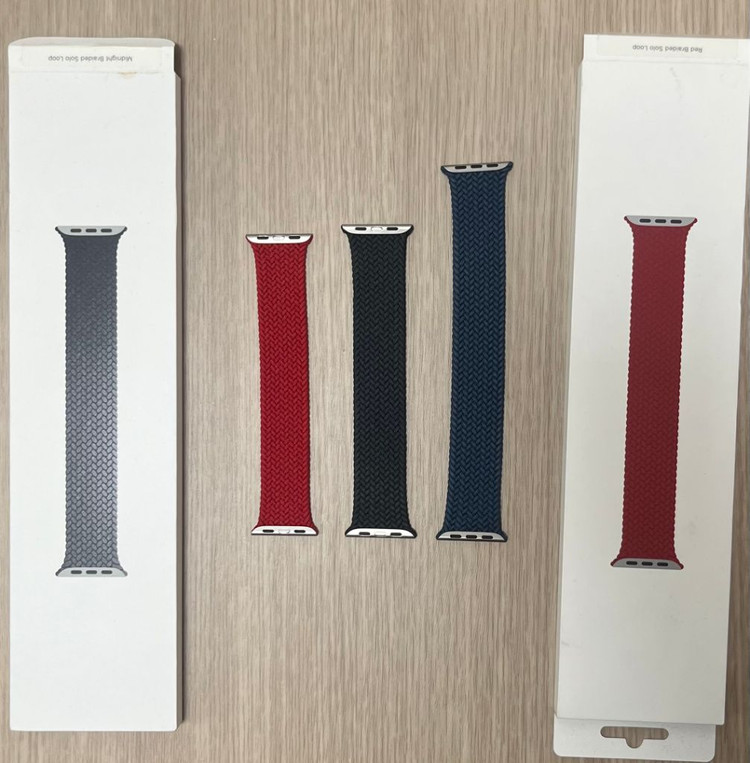 애플워치 브레이드 솔로루프 미드나잇 블루 블랙 이미지