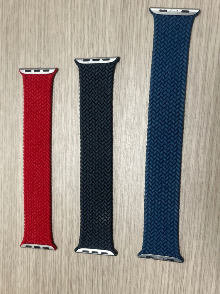 애플워치 브레이드 솔로루프 미드나잇 블루 블랙 이미지