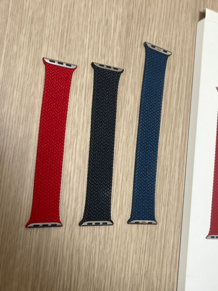 애플워치 브레이드 솔로루프 미드나잇 블루 블랙 이미지