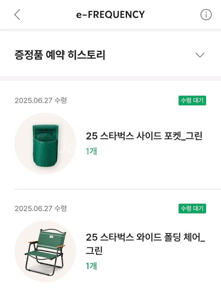스타벅스 라코스테 와이드 폴딩 체어 그린 + 포켓--0