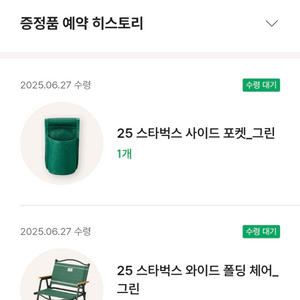 스타벅스 라코스테 와이드 폴딩 체어 그린 + 포켓
