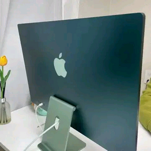 애플 아이맥 24인치 그린 색상입니다