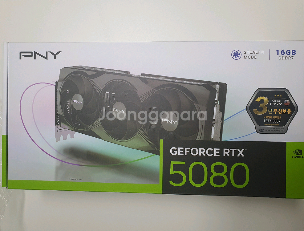 PNY RTX 5080 d7 트리플팬 미개봉품 팔아요--0