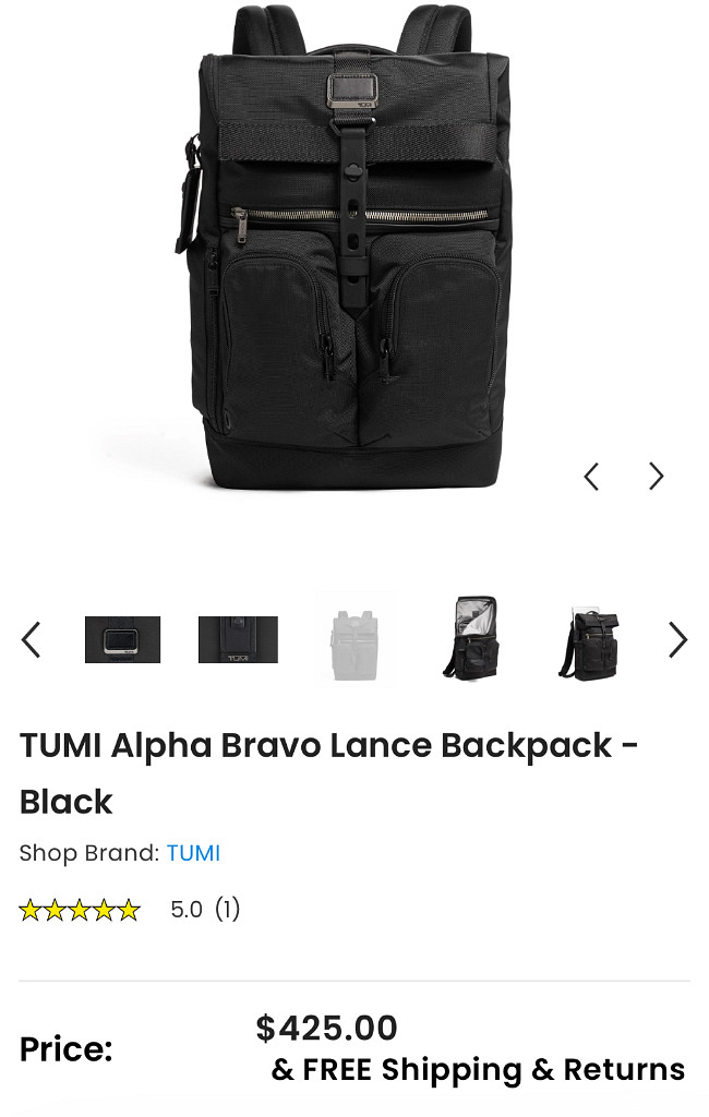 TUMI Alpha Bravo Lance 백팩 (블랙)--4