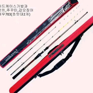 한치.쭈갑,텐빈준내만갈치카본루어낚시대+하드가방