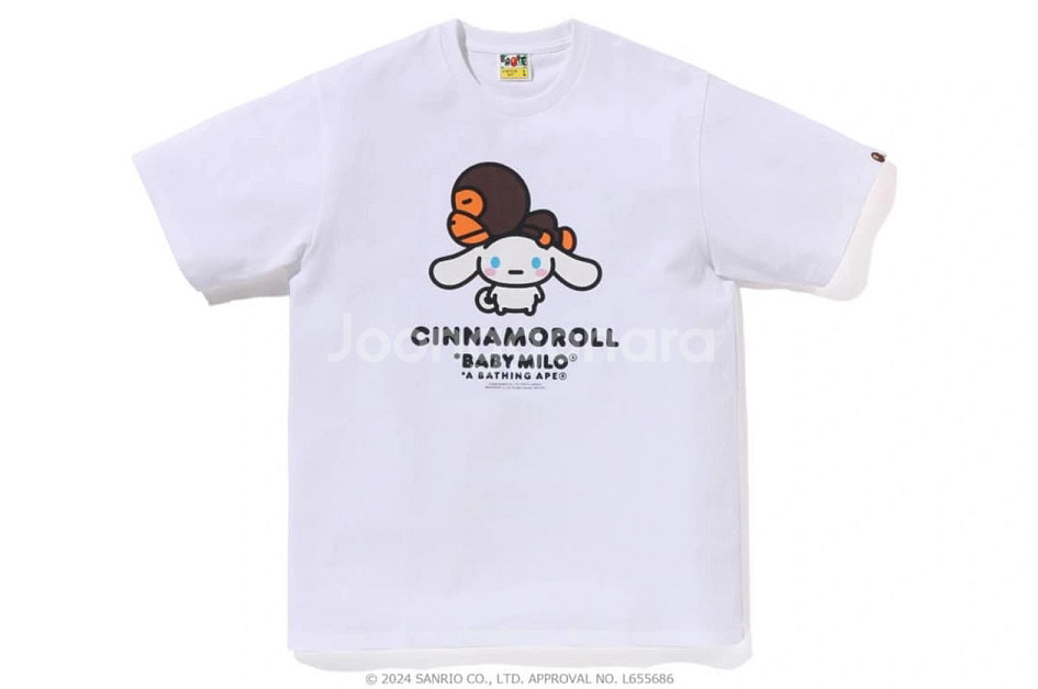 베이프X 산리오 시나모롤 반팔 티셔츠 2XL--0