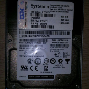 IBM 서버용 300GB HDD, 81Y9670