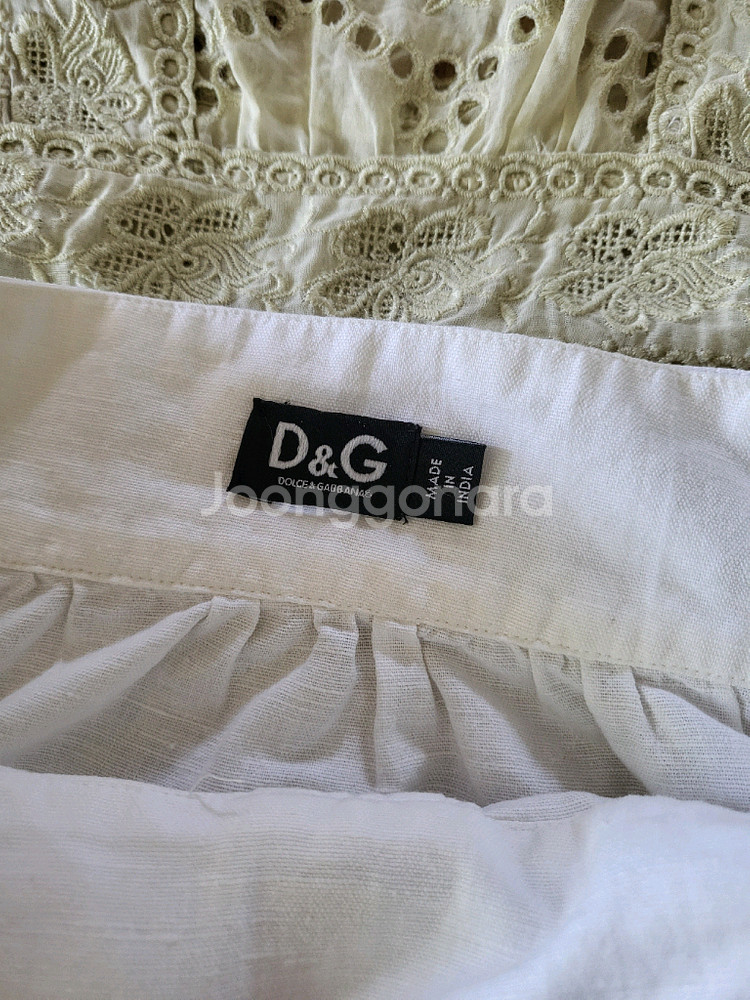 돌체앤가바나 D&G 화이트 플라워 스커트 38 44-마--1