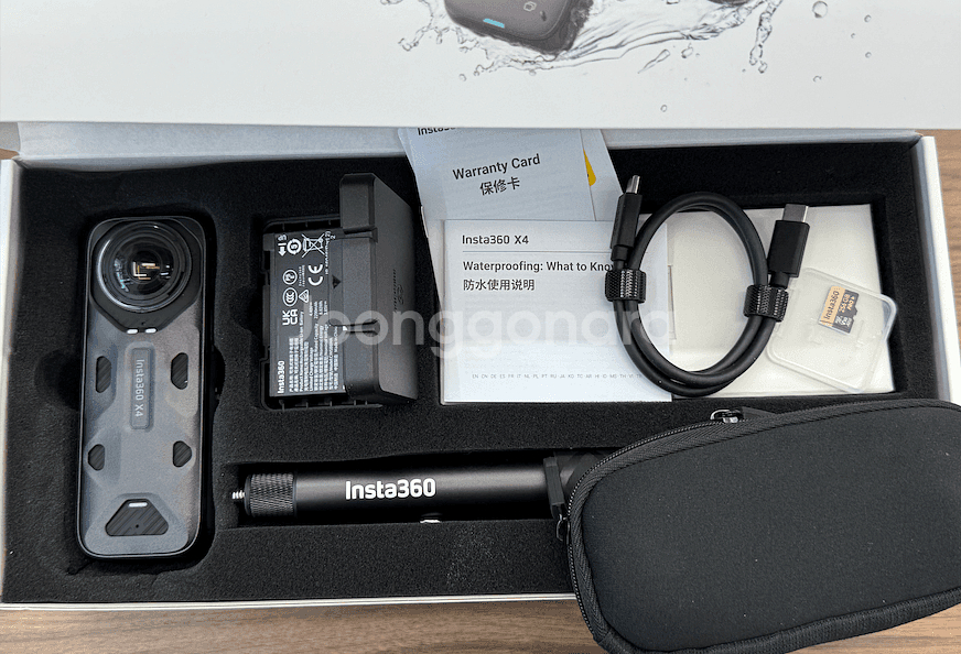 Insta360 X4 8K 액션캠 어드벤처 번들 풀박스--0